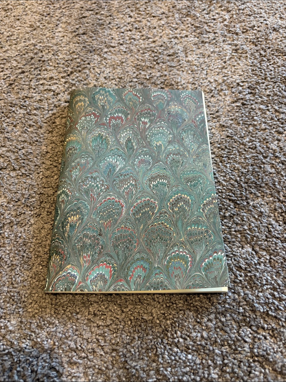 Decorative Teal Patterned Notebook - IL Papiro Made in Italy